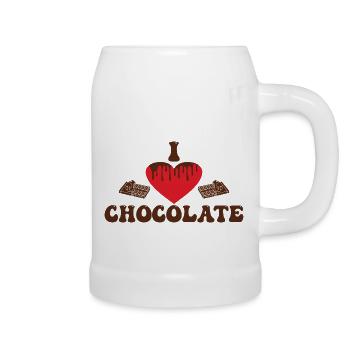 J’adore le chocolat - Chope en céramique - blanc - Droite