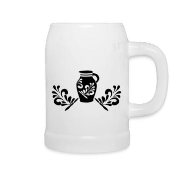 Bembel Design - Bembelschwung Hessen Liebe - Bierkrug - Weiß - Rechts