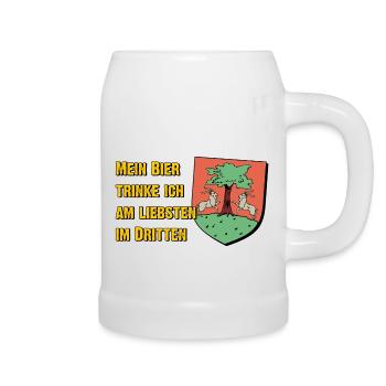mein Bier trinke ich am liebsten im Dritten - Bierkrug - Weiß - Rechts