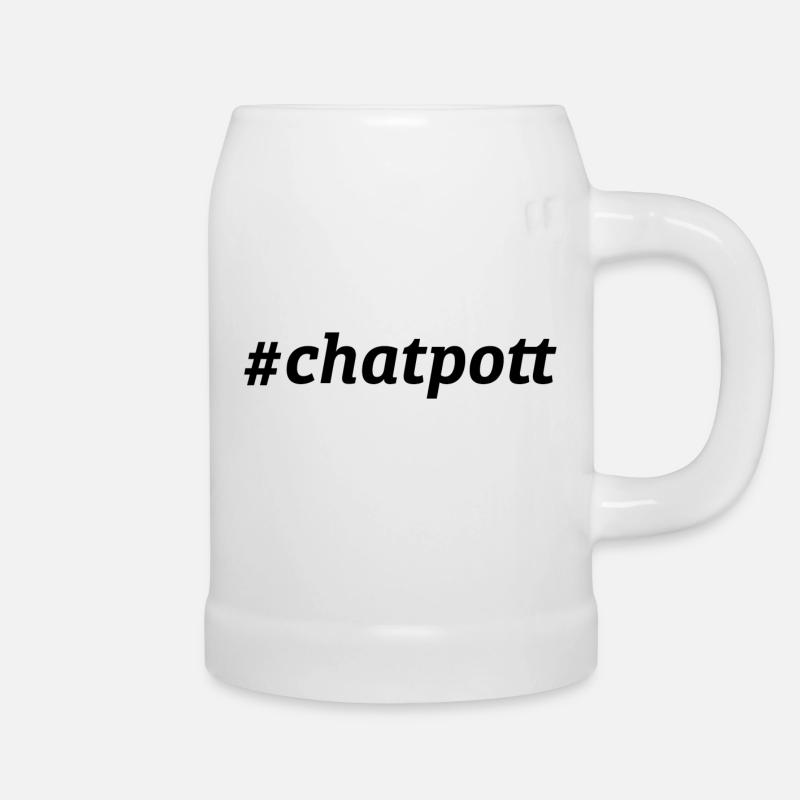 #chatpott - Bierkrug - Weiß