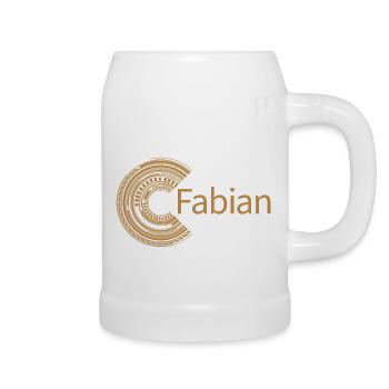 Für Fabian - Bierkrug - Weiß - Rechts