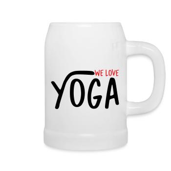 We Love Yoga - Chope en céramique - blanc - Droite