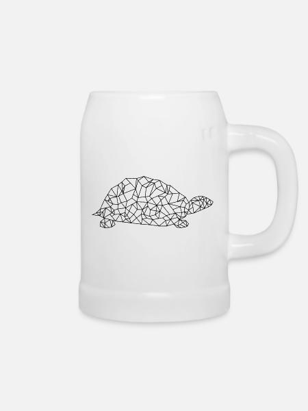Turtle Polygon - Bierkrug - Weiß