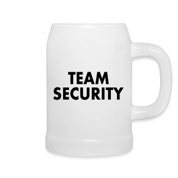 Team security - Beer Mug - white - Right