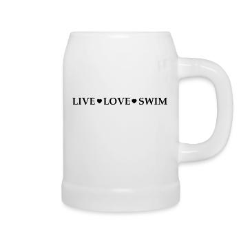 Swimming Water Sports - Beer Mug - white - Right