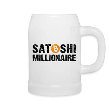 Satoshi Millionaire Cryptomonnaie Bitcoin - Chope en céramique - blanc - Droite