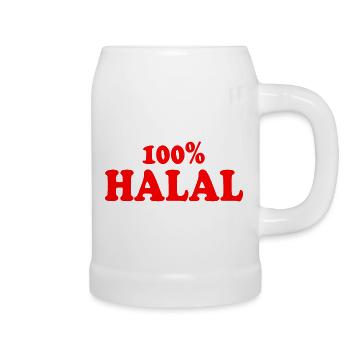 Halal - Bierkrug - Weiß - Rechts