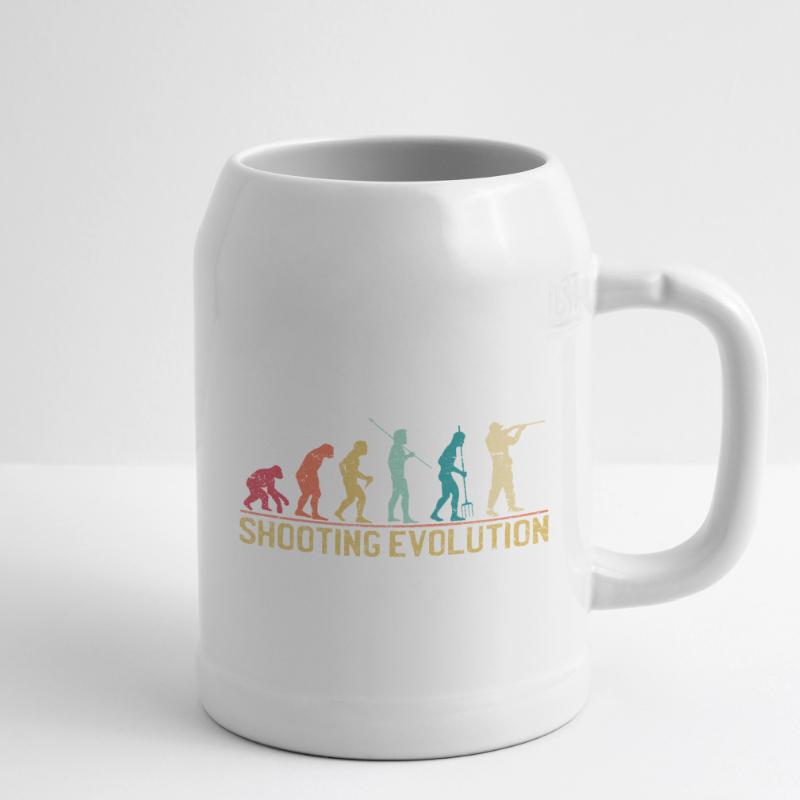 Shooting Evolution Progression Design Beer Mug