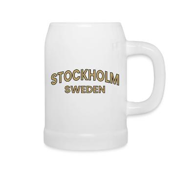 Stockholm Curved Typography - Beer Mug - white - Right