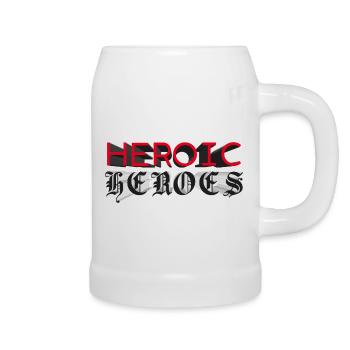 HEROISCHE HELDEN – lasst uns reden. - Bierkrug - Weiß - Rechts