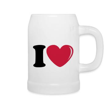 I_love - Beer Mug - white - Right