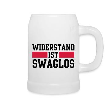 widerstand ist swaglos - Beer Mug - white - Right