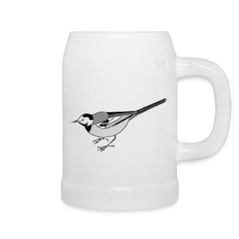 Oiseau - Chope en céramique - blanc - Droite