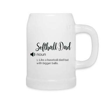 Drôle de définition Softball papa - Chope en céramique - blanc - Droite