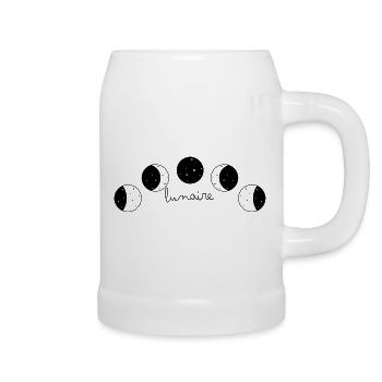 "Lunar" T-Shirt| Teen Geschenkidee - Bierkrug - Weiß - Rechts
