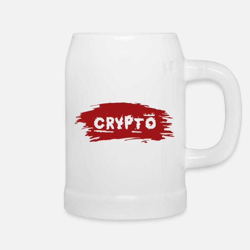 Bitcoin Trading Crypto Aktien - Bierkrug - Weiß