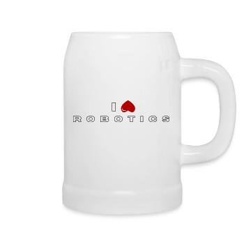 Ich hasse Robotik - Bierkrug - Weiß - Rechts