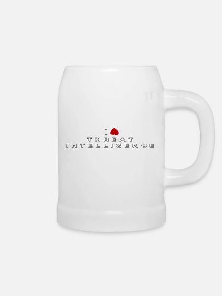 Ich hasse Threat Intelligence - Bierkrug - Weiß