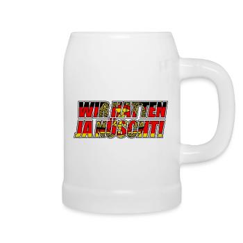 Wir hatten ja nüscht - DDR Spruch (v2) - Bierkrug - Weiß - Rechts