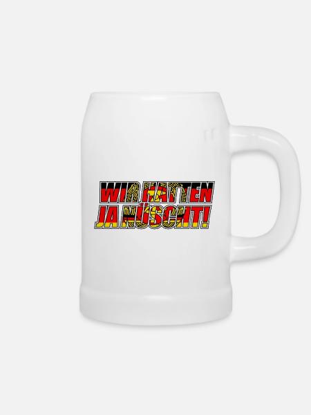 Wir hatten ja nüscht - DDR Spruch (v2) - Bierkrug - Weiß