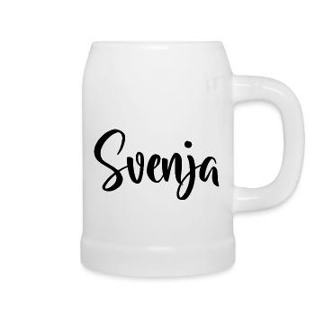 Nom - Svenja - Chope en céramique - blanc - Droite