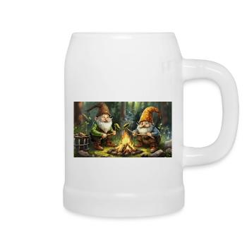 mignons petits gnomes vie quotidienne – avoir des - Chope en céramique - blanc - Droite