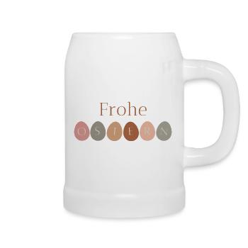 Frohe Ostern - Bierkrug - Weiß - Rechts