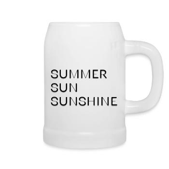 Summer Sun Sunshine Sommer Sonne Sonnenschein - Beer Mug - white - Right