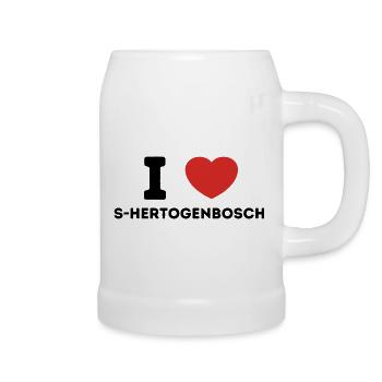 I Love s-Hertogenbosch Netherlands - Beer Mug - white - Right