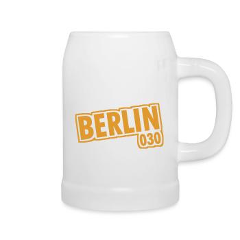 Berlin - 030 - Capitale - Allemagne - Indicatif régional - Chope en céramique - blanc - Droite