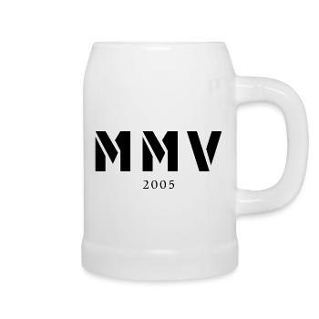 Römische Zahl Geburtsjahr Made in 2005 - Bierkrug - Weiß - Rechts