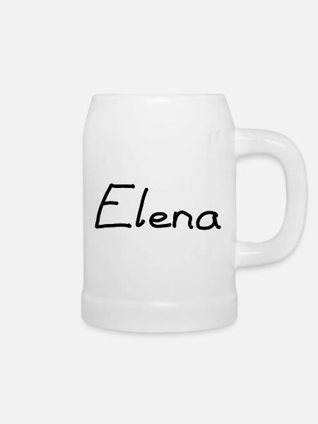 Elena - Bierkrug - Weiß