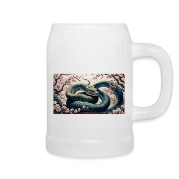 Fleur de cerisier l’année du serpent - Chope en céramique - blanc - Droite