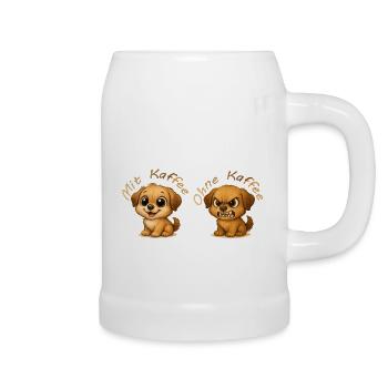 Mit Kaffee ohne Kaffee - Bierkrug - Weiß - Rechts