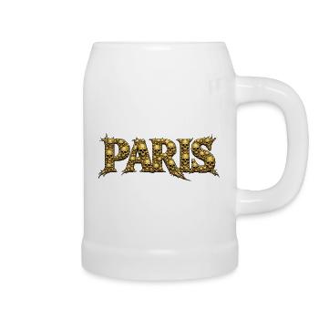 Police de CRÂNE de PARIS - Chope en céramique - blanc - Droite