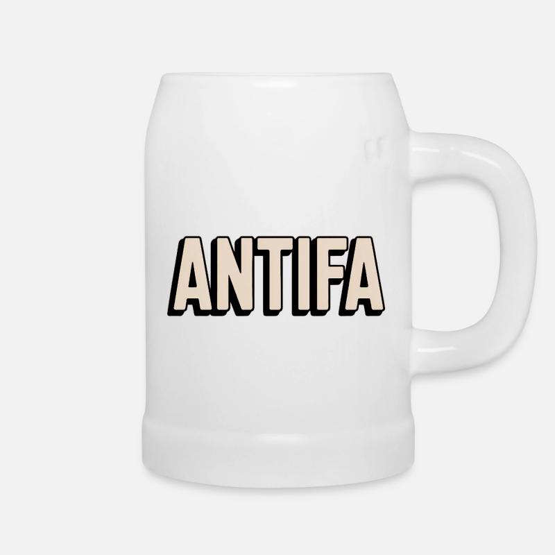 Antifa – Antifaschistisches Merch - Bierkrug - Weiß