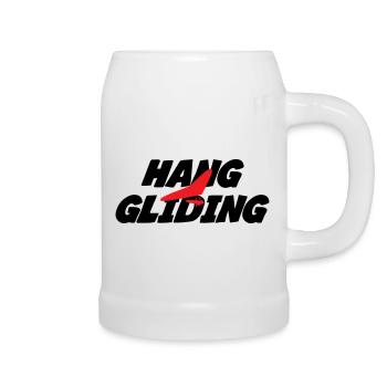 Graphisme Hang Gliding Rouge Intense - Chope en céramique - blanc - Droite