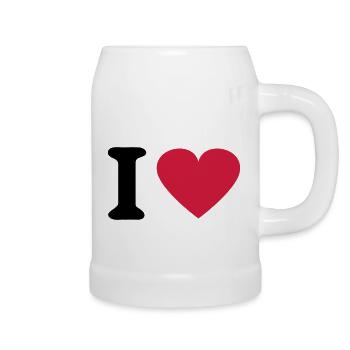 I Heart - Beer Mug - white - Right