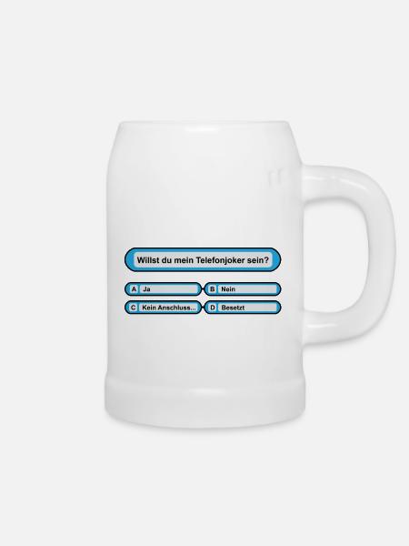 Telefonjoker Quiz - Bierkrug - Weiß
