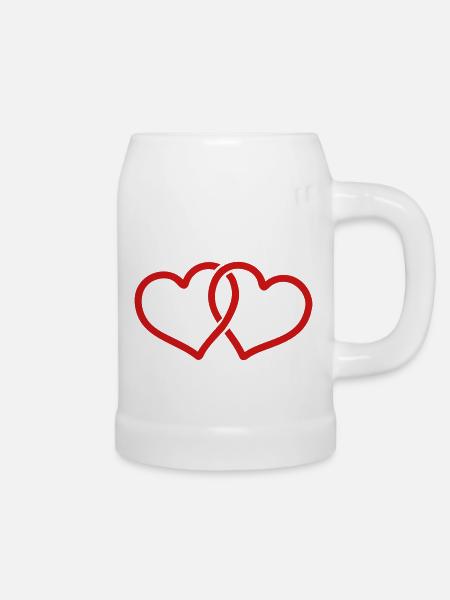 heart - Bierkrug - Weiß