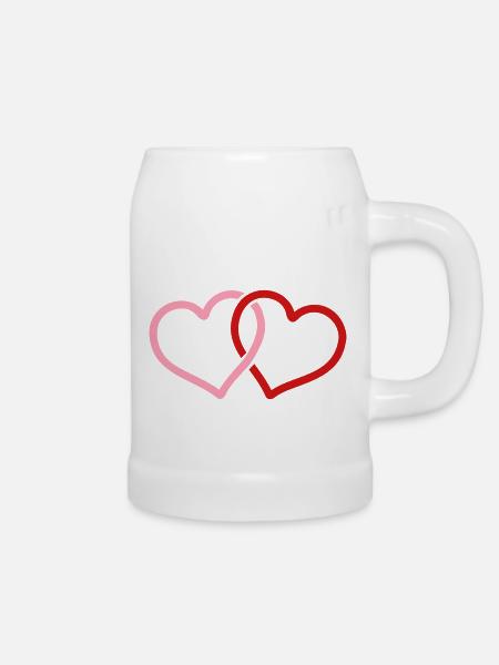 heart - Bierkrug - Weiß
