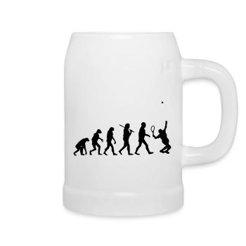 evolution Tennis - Bierkrug - Weiß - Rechts