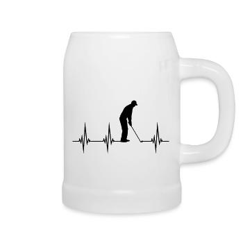 Puls EKG Golf - Bierkrug - Weiß - Rechts