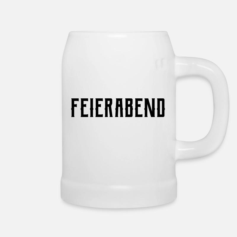 Feierabend - Bierkrug - Weiß