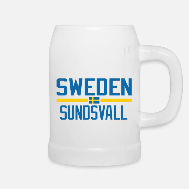 Sweden Sundsvall - Beer Mug - white
