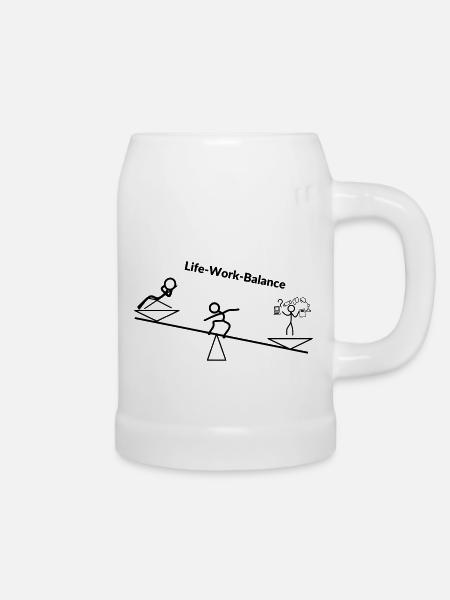 Life Work Balance - Bierkrug - Weiß