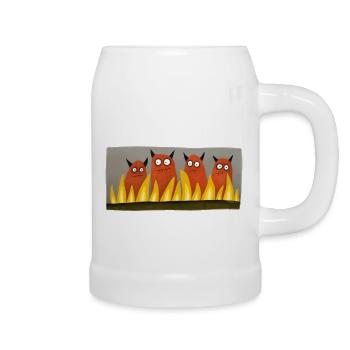 Four Devils - Beer Mug - white - Right