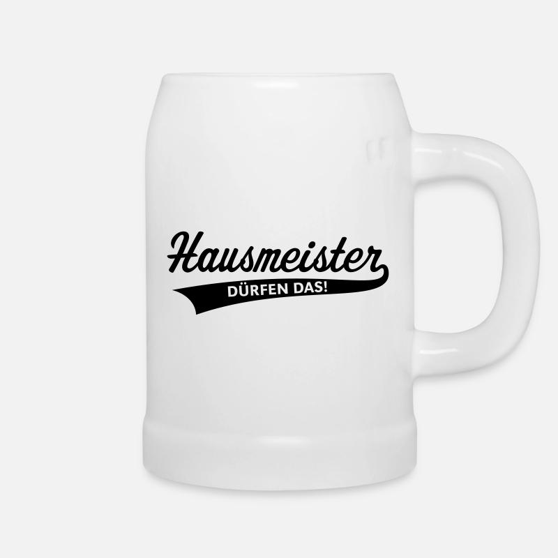 Hausmeister Dürfen Das! (Facility Manager / Black) - Bierkrug - Weiß
