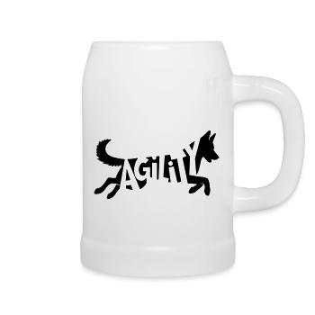 Agilité Malinois SVG Vecteur Couleur Sélectionnable - Chope en céramique - blanc - Droite