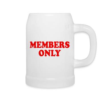 members only - Beer Mug - white - Right